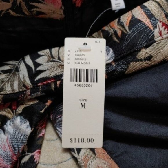 Anthropologie Isla Maude Tropical Floral Jacquard Pencil Skirt M - Picture 9 of 13